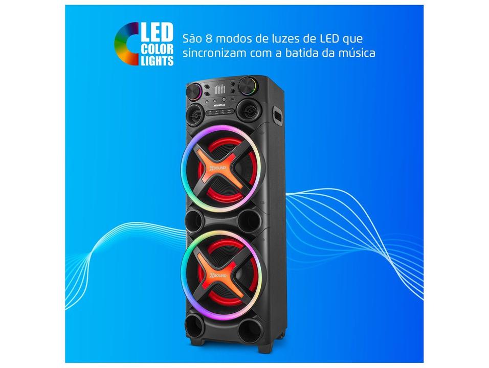 Caixa de Som Torre Mondial TM-2200 Bluetooth 200W Amplificada - 7