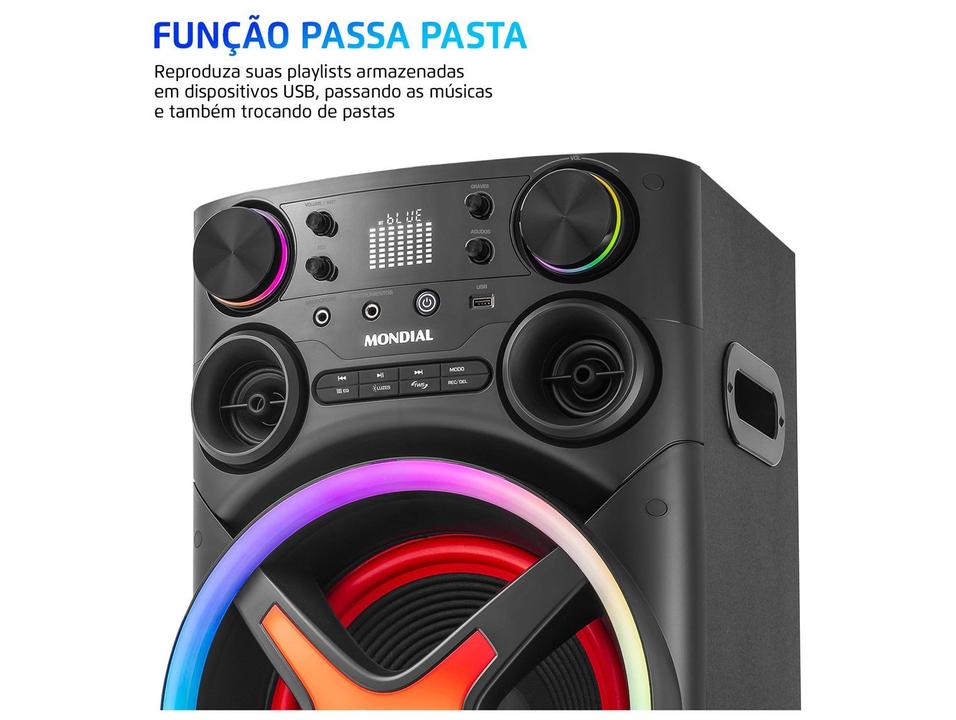 Caixa de Som Torre Mondial TM-2200 Bluetooth 200W Amplificada - 5