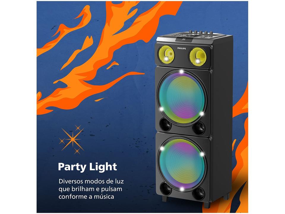 Caixa de Som Torre Philips TAX5509/78 Party Speaker 2400W - 2