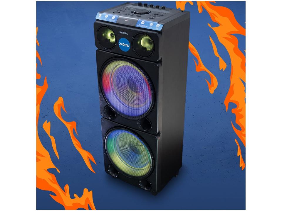 Caixa de Som Torre Philips TAX5509/78 Party Speaker 2400W - 8