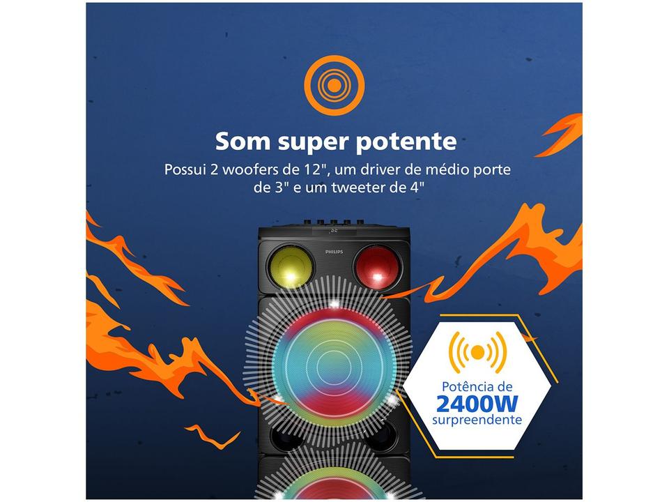 Caixa de Som Torre Philips TAX5509/78 Party Speaker 2400W - 1