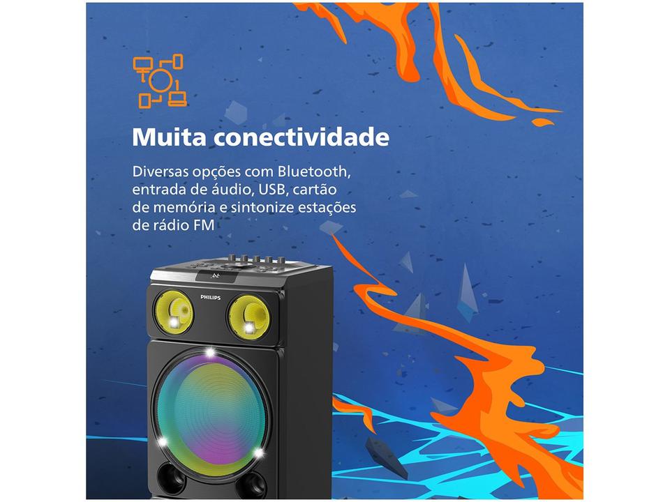 Caixa de Som Torre Philips TAX5509/78 Party Speaker 2400W - 6