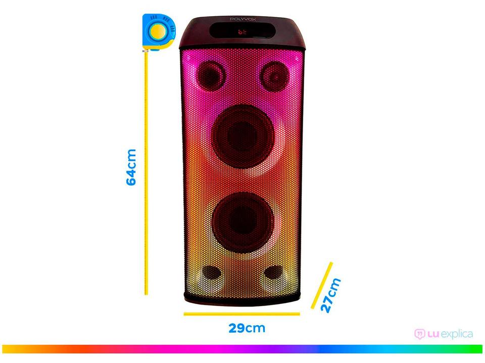 Caixa de Som Torre Polyvox XT-660T Bluetooth - 5