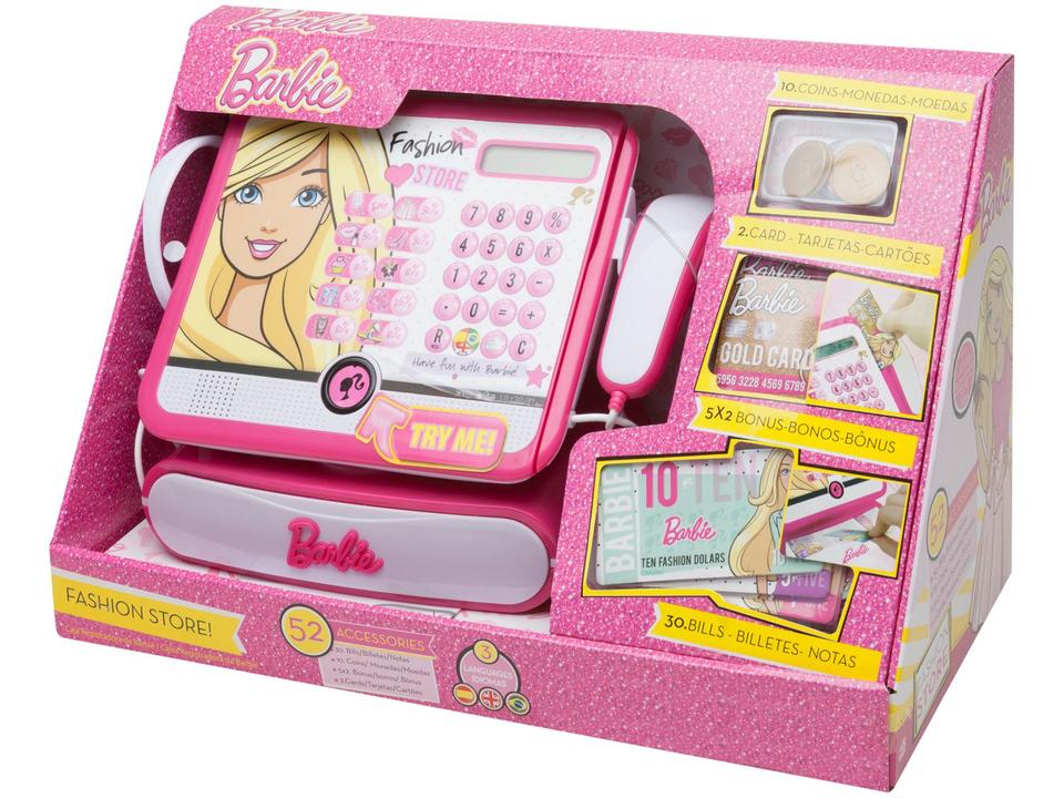 Caixa Registradora Infantil Barbie Luxo Fun - 50 Peças - 9