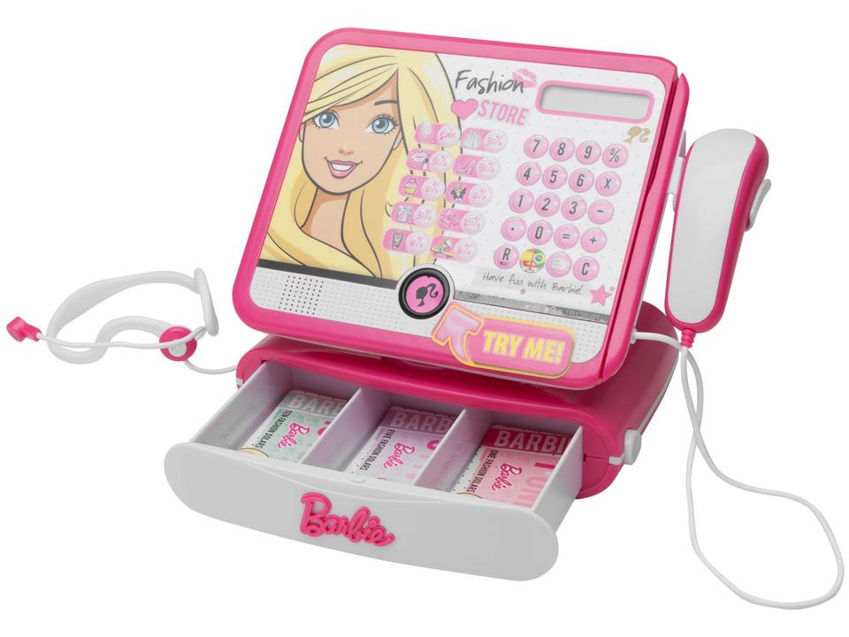 Caixa Registradora Infantil Barbie Luxo Fun - 50 Peças - 1