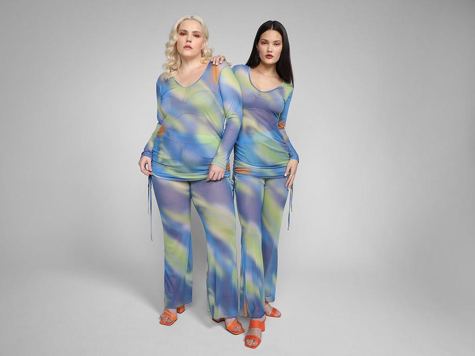 Calça Flare Vista Magalu x Letticia Munniz Tule Estampada - 4