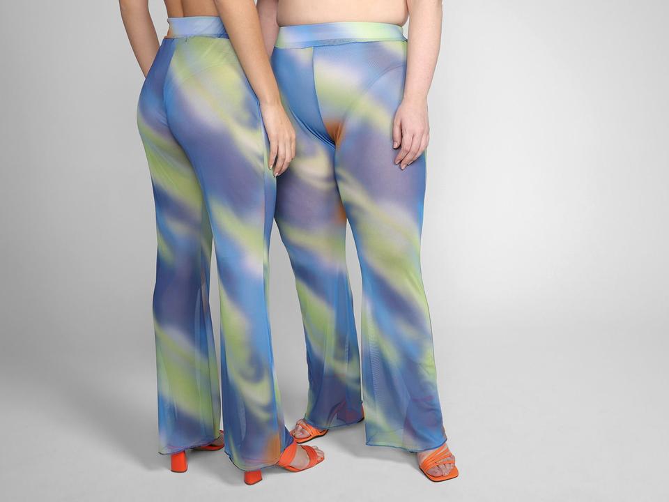 Calça Flare Vista Magalu x Letticia Munniz Tule Estampada - 2