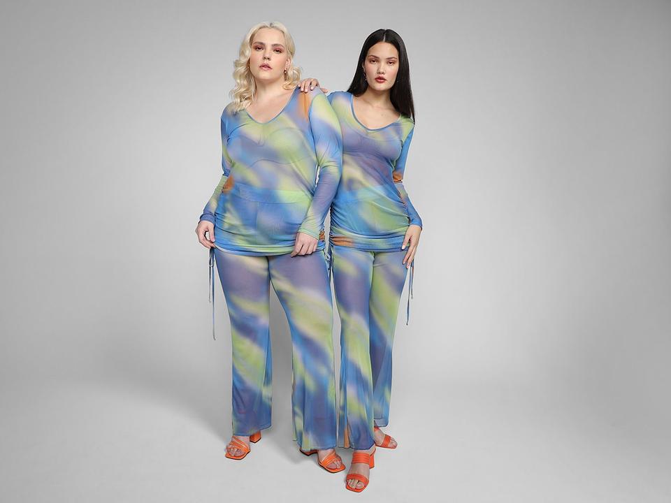 Calça Flare Vista Magalu x Letticia Munniz Tule Estampada - 4