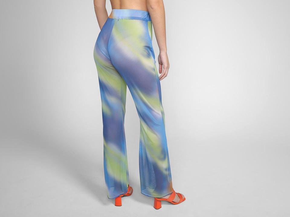 Calça Flare Vista Magalu x Letticia Munniz Tule Estampada - 1
