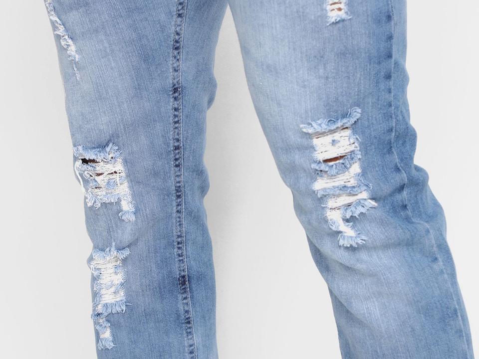 Calça Jeans Vista Magalu Reta Puídos - 4