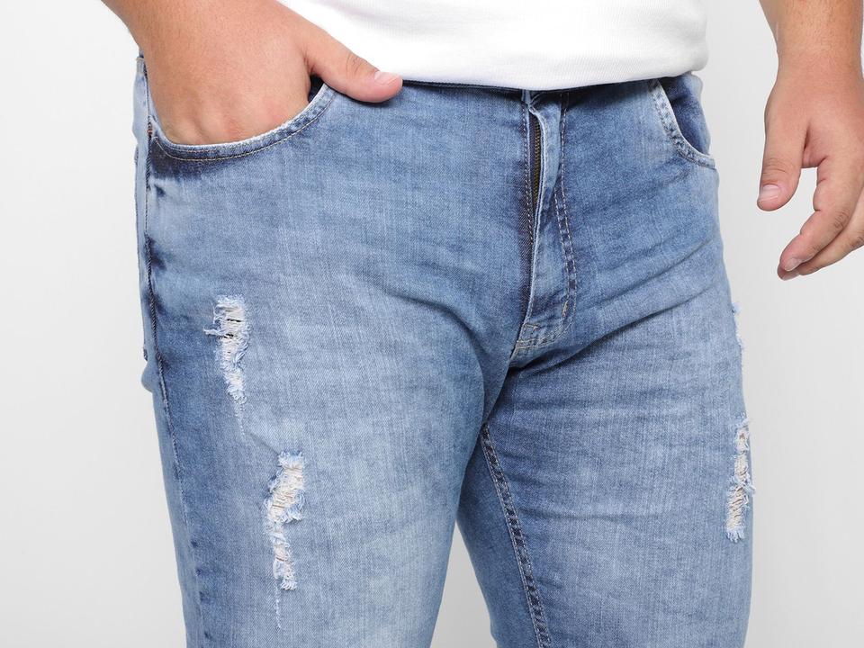 Calça Jeans Vista Magalu Reta Puídos - 5