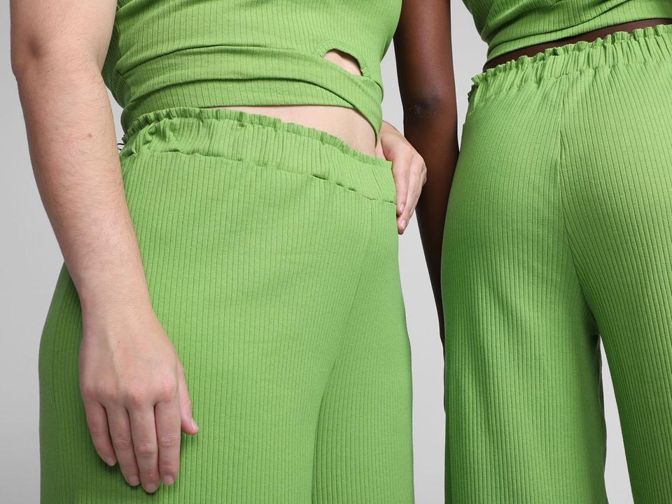 Calça Pantacourt Vista Magalu Ribana Cós Franzido - 3