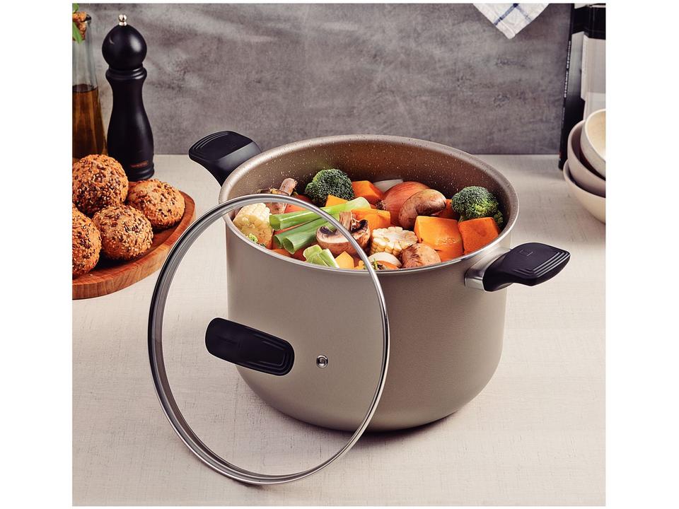 Caldeirão de Alumínio Tramontina Antiaderente Amêndoa 9,6L 26cm Milazzo - 1