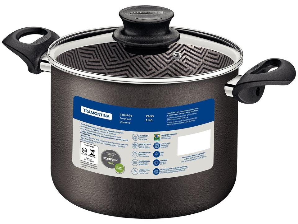 Caldeirão de Alumínio Tramontina Antiaderente Chumbo 3,1L 18cm Paris - 2