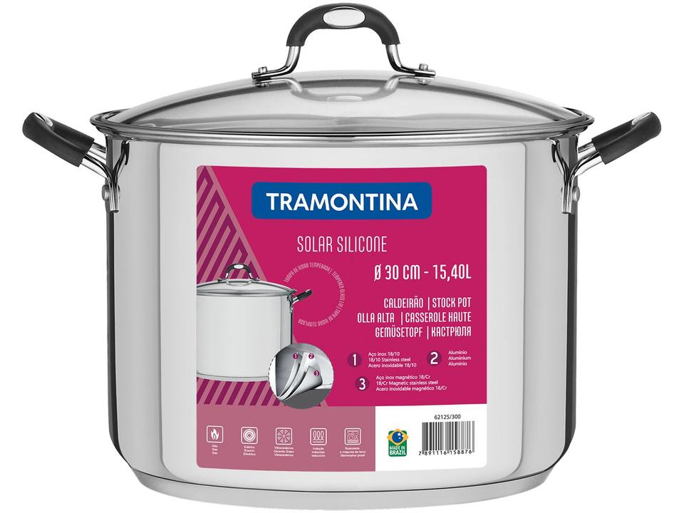 Caldeirão Inox Tramontina 15,4L Fundo Triplo - 1