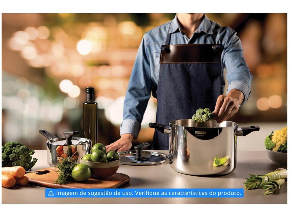Caldeirão Inox Tramontina 7,7L Fundo Triplo - 1