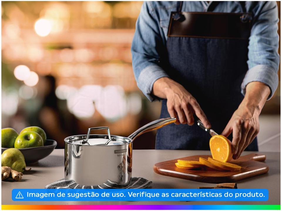 Caldeirão Inox Tramontina Fundo triplo 1,5L 14cm Grano - 2