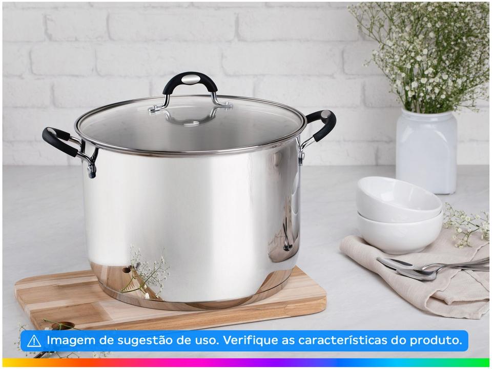 Caldeirão Inox Tramontina Fundo triplo 20,8L 30cm Astro - 3