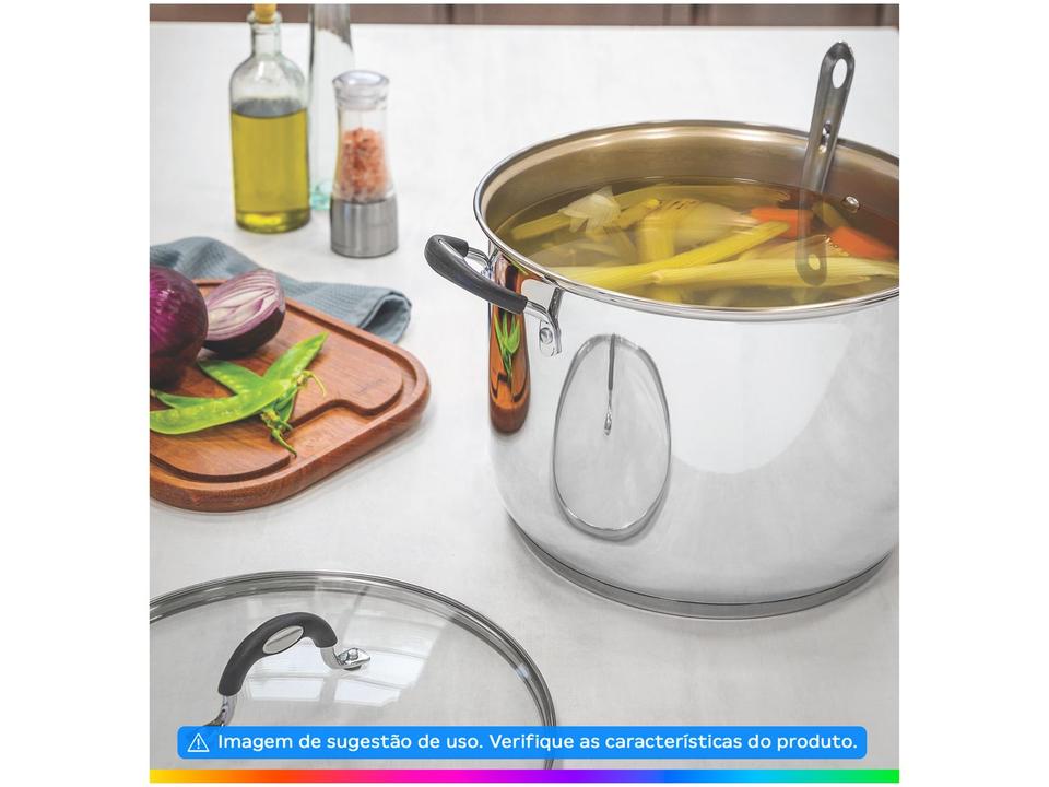 Caldeirão Inox Tramontina Fundo triplo 20,8L 30cm Astro - 4