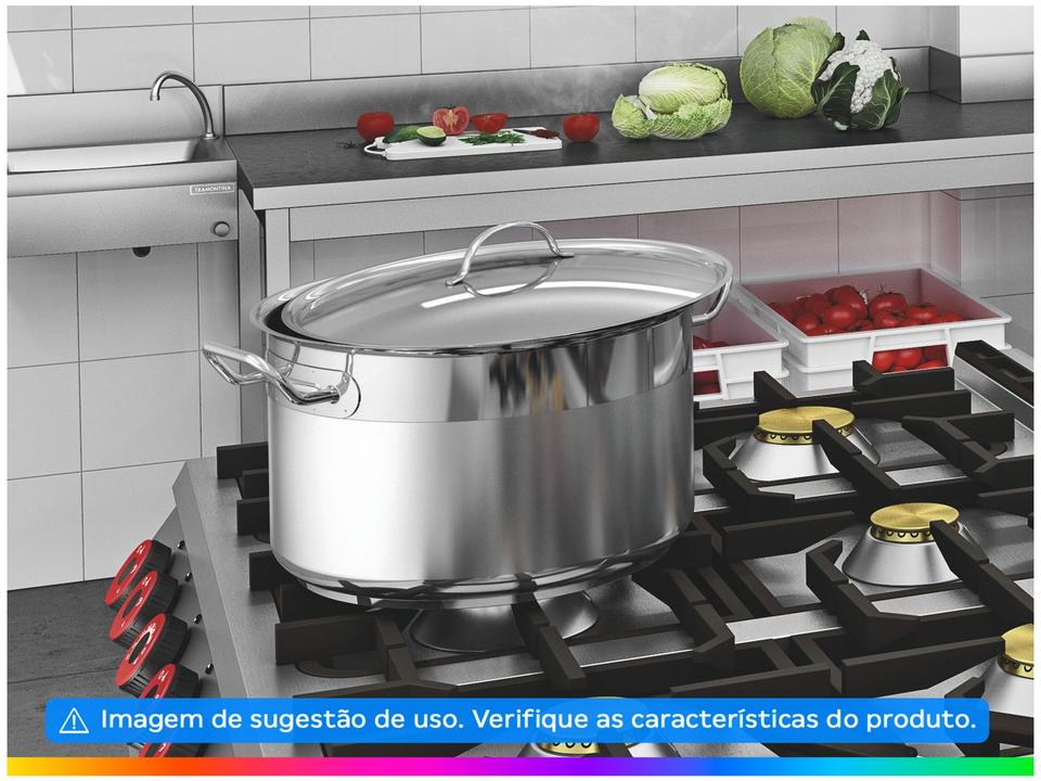 Caldeirão Inox Tramontina Fundo Triplo 28L 36cm Professional - 3