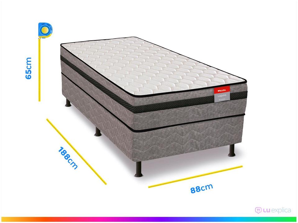 Cama Box Conjugada Solteiro Reconflex de Mola - 3