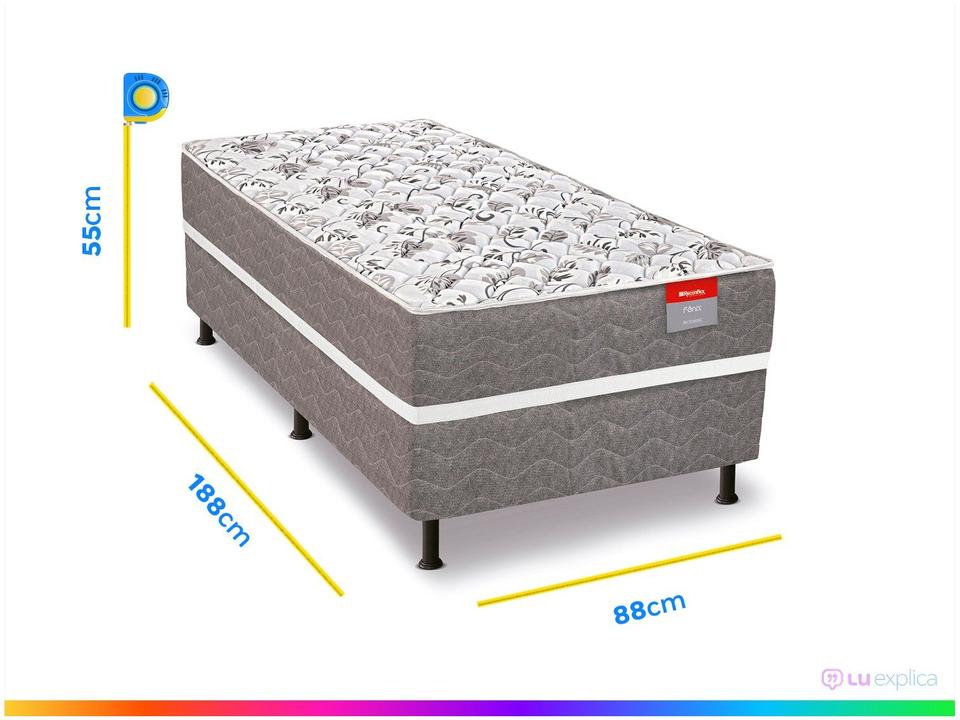 Cama Box Conjugada Solteiro Reconflex Espuma 55x88x188cm Fenix - 3