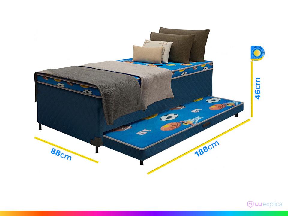 Cama Box Solteiro SMP com Cama Auxiliar - 3