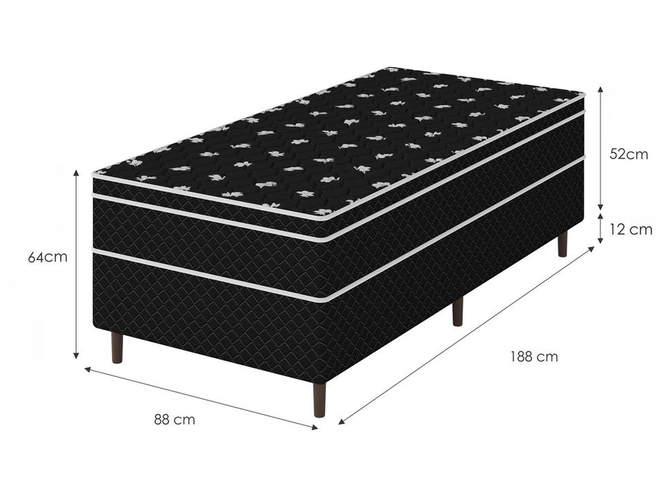 Cama Box Solteiro Umaflex Conjugada de Espuma 88x52x188cm Carol Plus Euro - 5