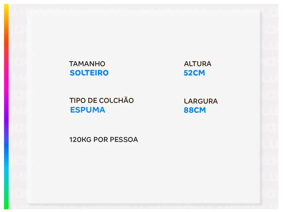 Cama Box Solteiro Umaflex Conjugada de Espuma 88x52x188cm Carol Plus Euro - 1