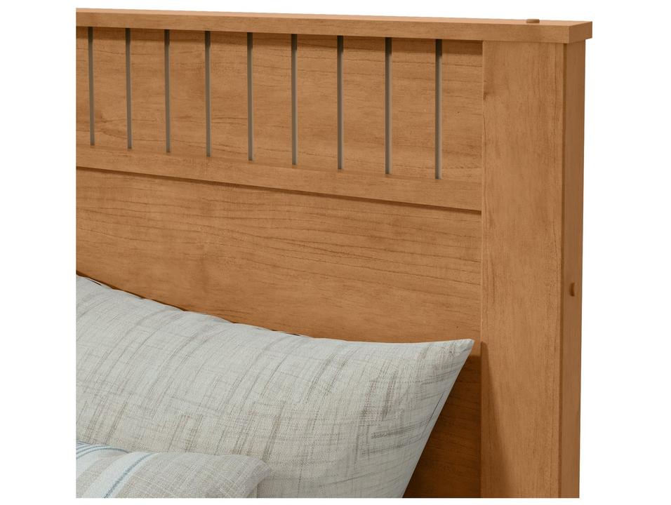 Cama Casal Móveis Lopas Athenas Amêndoa Clean e Off White - 10