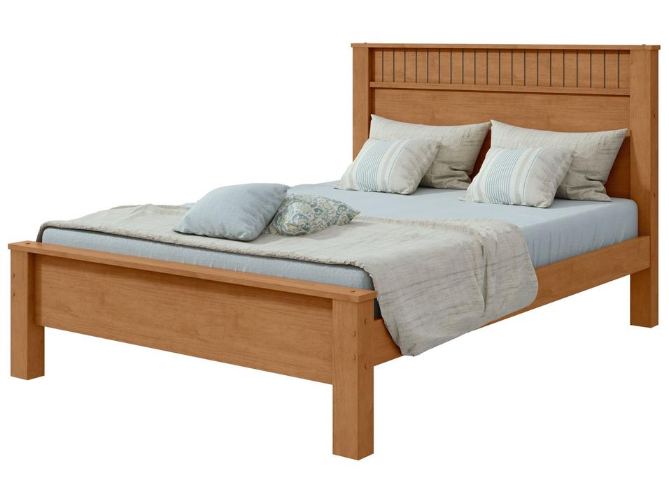 Cama Casal Móveis Lopas Athenas Amêndoa Clean e Off White - 8