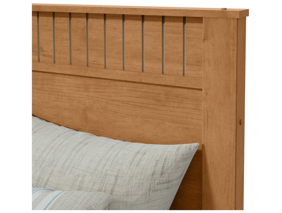 Cama Casal Móveis Lopas Reali Amêndoa Clean e Off White - 10