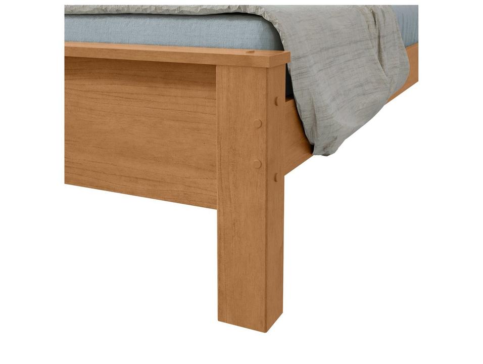 Cama Casal Móveis Lopas Reali Amêndoa Clean e Off White - 12