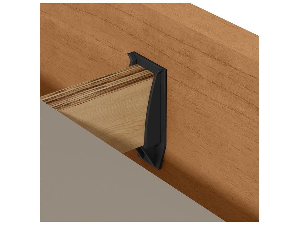 Cama de Casal Móveis Lopas Loop Amêndoa Clean e Corano Bege - 4