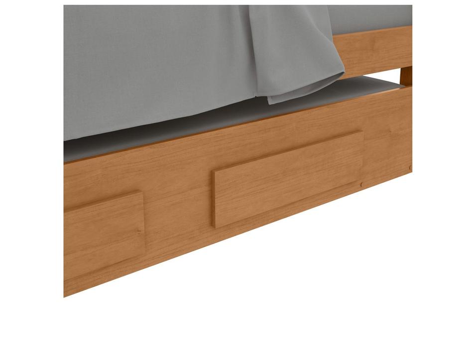 Cama de Solteiro com Cama Auxiliar 2 Gavetas Móveis Lopas Athenas Amêndoa Clean e Off White - 9