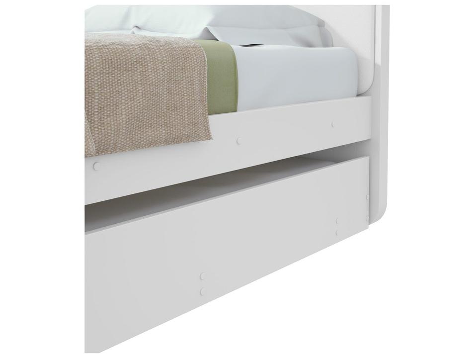 Cama de Solteiro com Cama Auxiliar Móveis Lopas Loop Branca - 4
