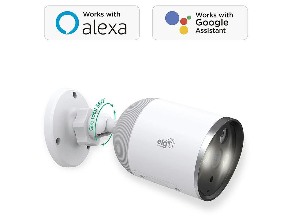 Câmera Inteligente Wi-Fi ELG Full HD Full Color SHCF602 - 1