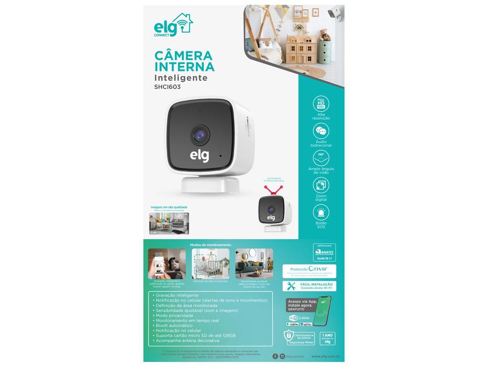 Câmera Inteligente Wi-Fi ELG Full HD SHCI603 - 6