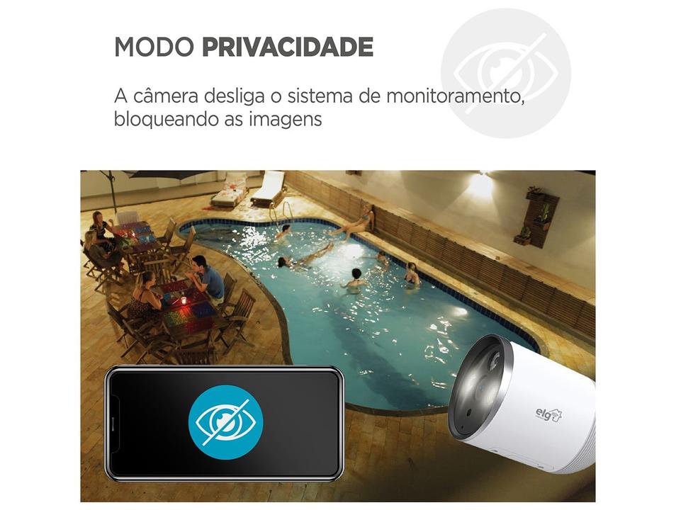 Câmera Inteligente Wi-Fi ELG FullHD Full Color SHCF601 - 4