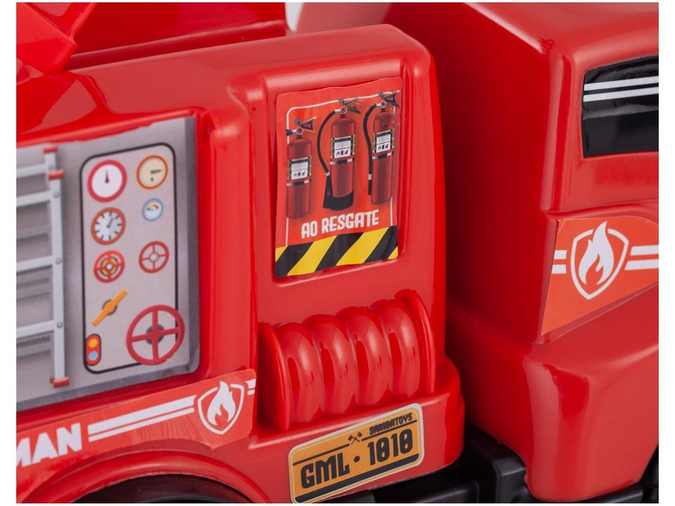 Caminhão de Bombeiro Roda Livre Samba Toys - 6
