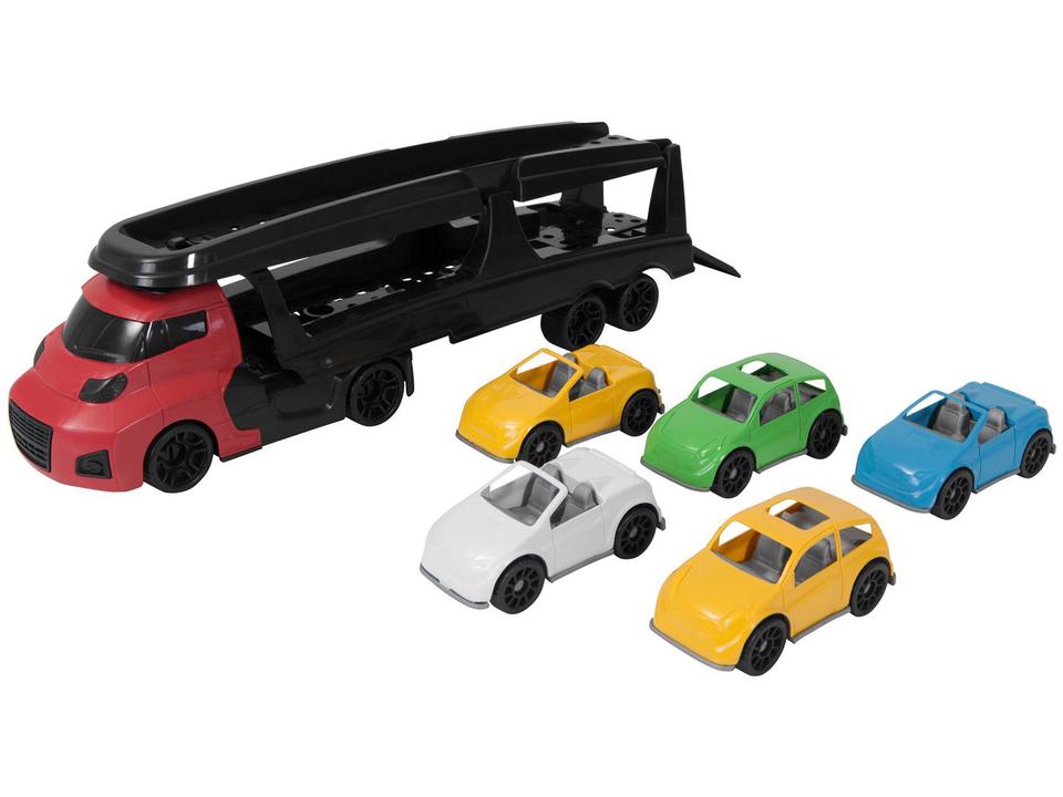 Caminhão de Brinquedo Cegonha Invictus - Cardoso Toys 5 Peças - 2