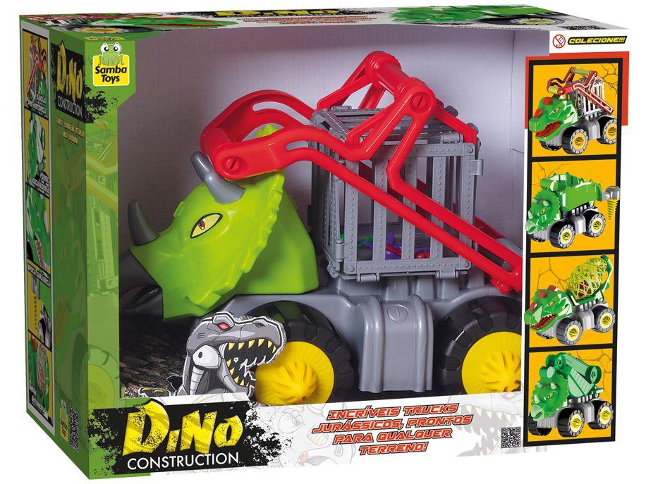 Caminhão de Brinquedo Dino Construction Jaula - Samba Toys com Acessórios - 8