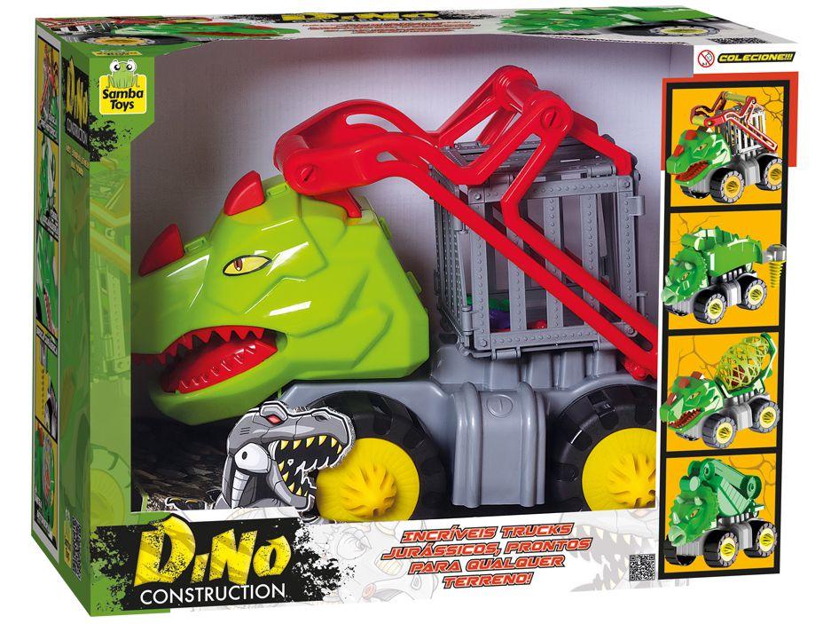 Caminhão de Brinquedo Dino Construction Jaula - Samba Toys com Acessórios - 7