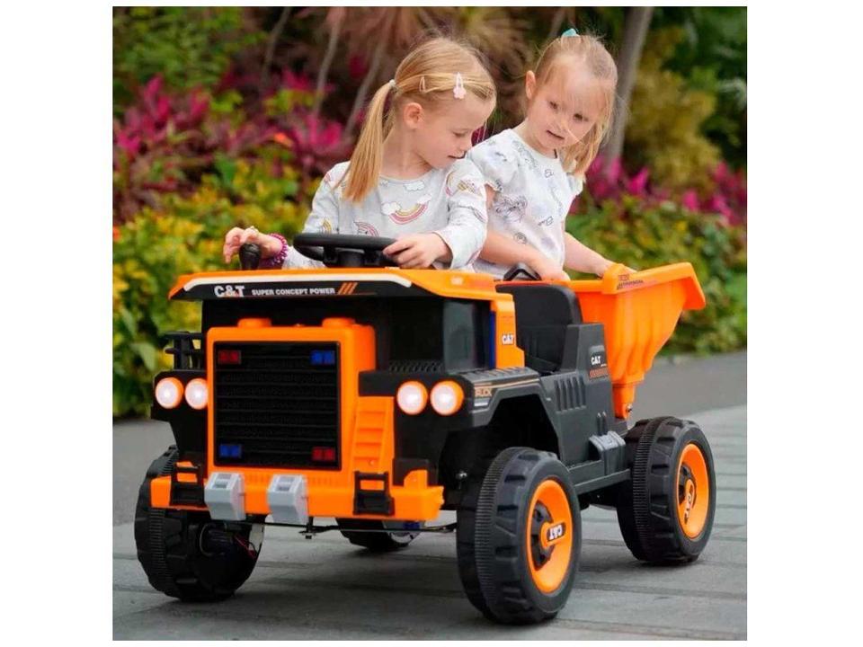 Caminhão Elétrico Preto e Laranja Bandeirante - 1