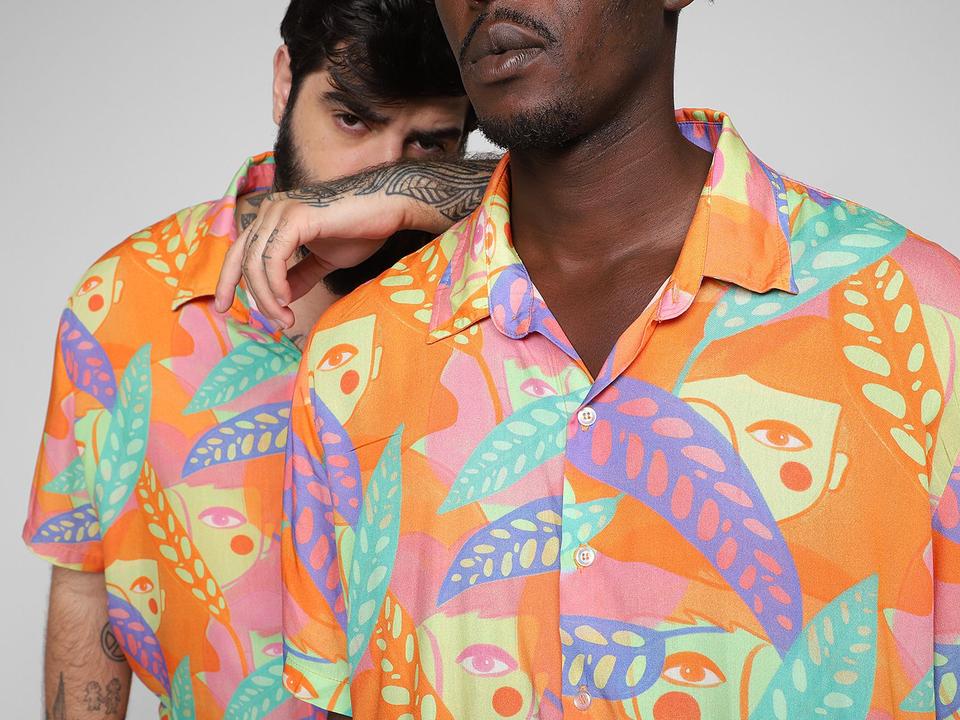 Camisa Vista Magalu x Flora Yumi Estampada - 4