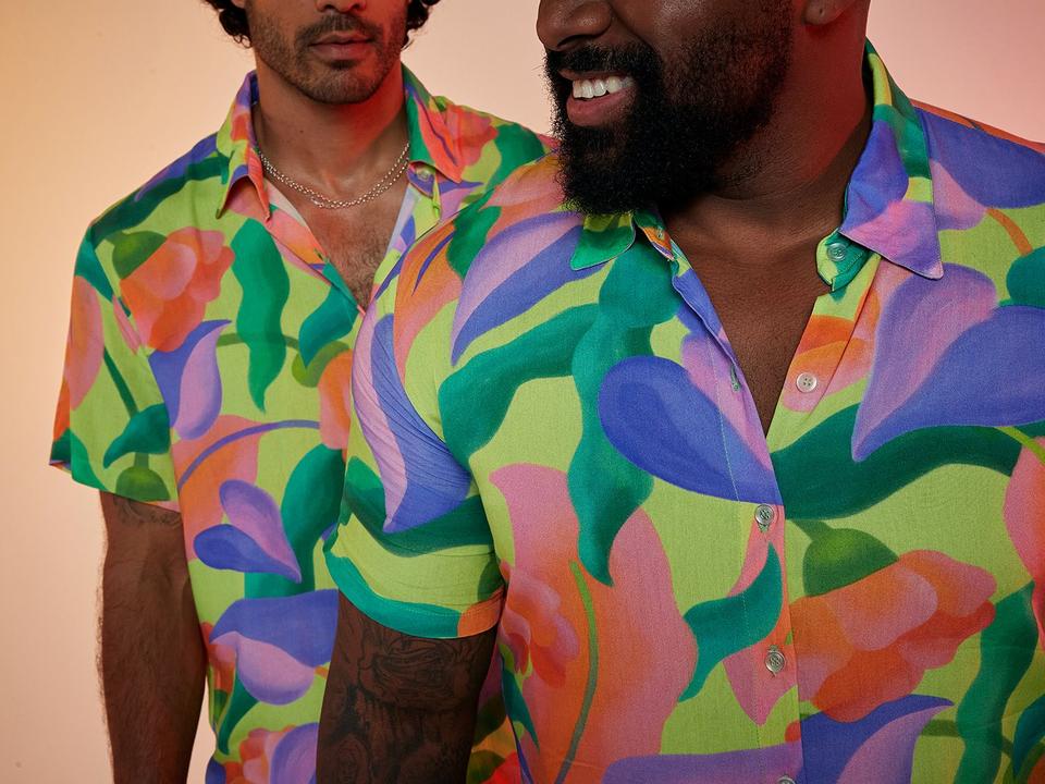 Camisa Vista Magalu x Flora Yumi Viscose Estampada - 2