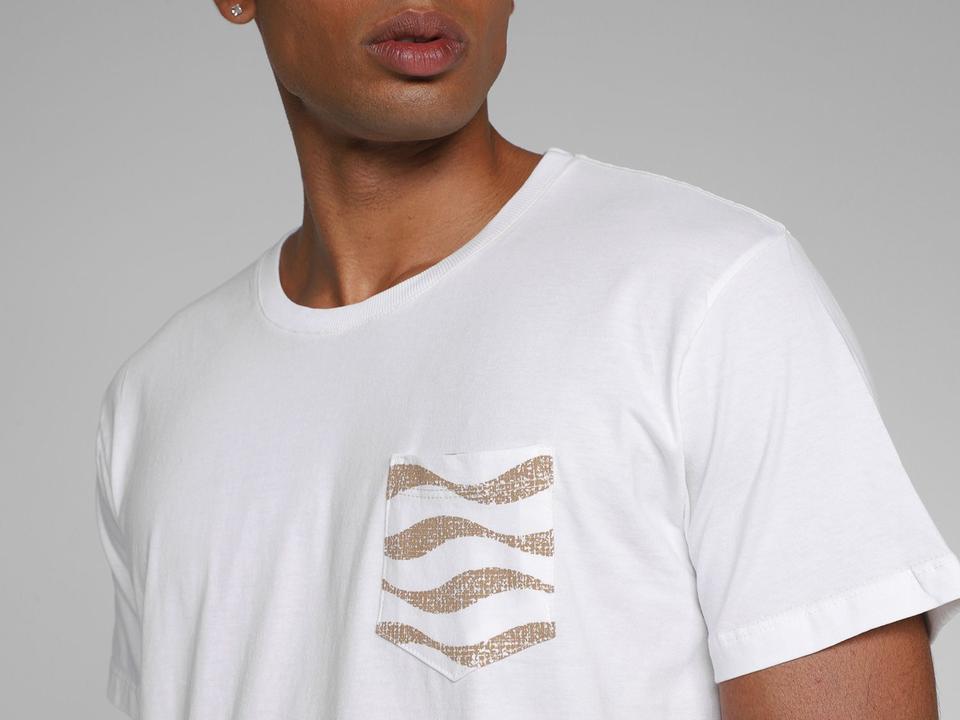 Camiseta Vista Magalu Estonata Bolso Estampado - 2