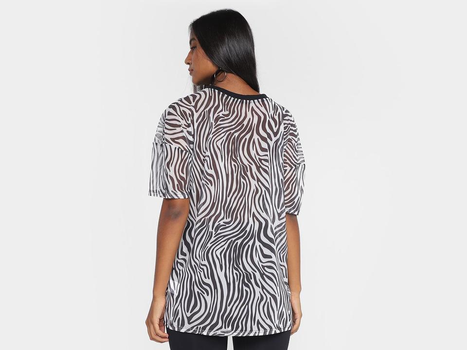 Camiseta Vista Magalu Tule Estampada - 4