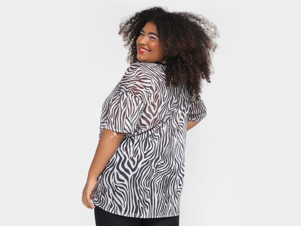 Camiseta Vista Magalu Tule Estampada - 1