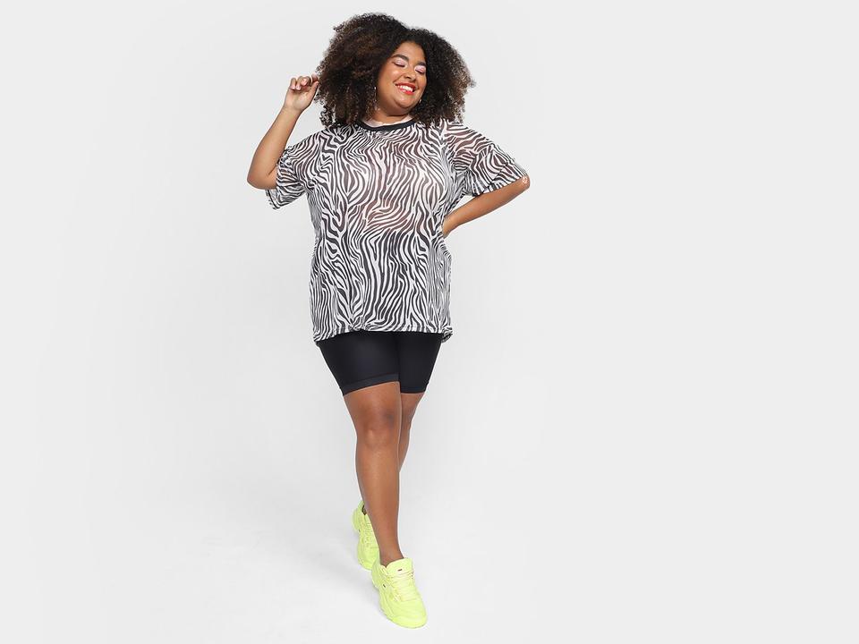 Camiseta Vista Magalu Tule Estampada - 7